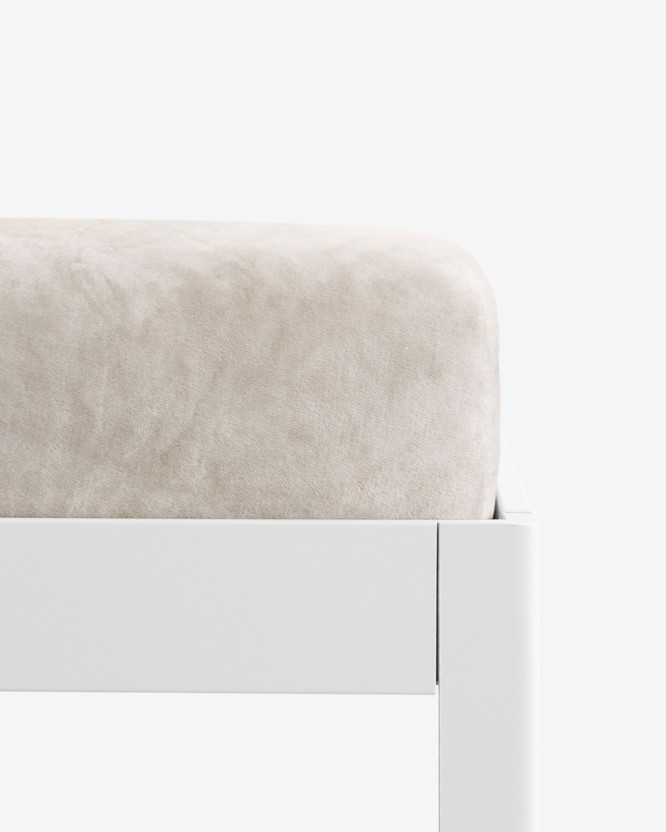 Cearceaf de pat din micropluș cu elastic - gri maur