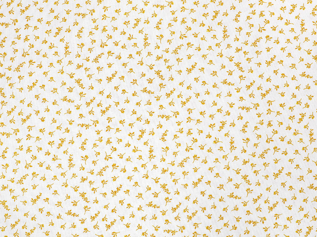 Țesătură SIMONA 100% bumbac - flori mici galbene