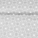Țesătură decorativă LONETA - model 300 linii albe pe gri - lățime 140 și 280 cm