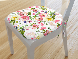 Pernă pentru scaun din bumbac 39x37cm - model 047 grădină înflorită