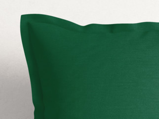 Față de pernă cu tiv decorativ - LONETA - UNI verde închis