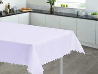 Față de masă din teflon - albă cu nuanță violet