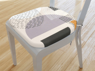 Pernă pentru scaun din bumbac 39x37cm - forme abstracte colorate