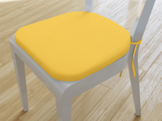 Pernă pentru scaun rotundă decorativă 39x37cm - LONETA - galben închis