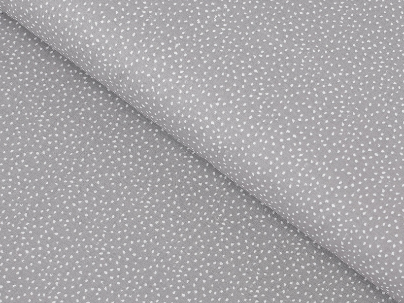 Țesătură SIMONA 100% bumbac - puncte albe mici pe gri