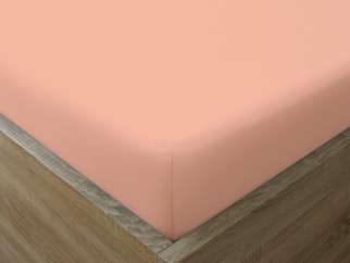 Cearceafuri de pat din bumbac cu elastic - culoare somon