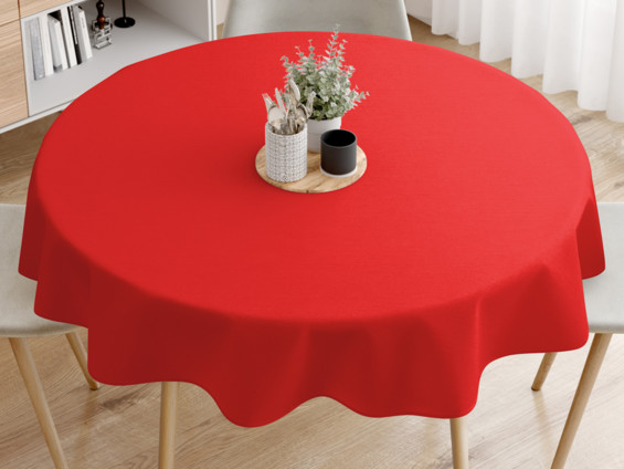 Față de masă decorativă LONETA - roșu - rotundă