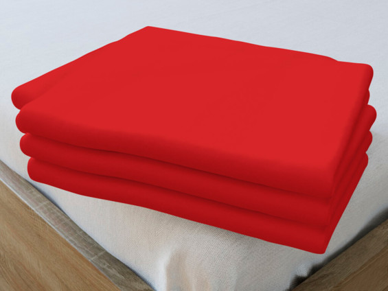 Cearceaf de pat din bumbac - roșu - prelată
