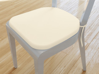 Pernă pentru scaun rotundă decorativă 39x37cm - LONETA - crem