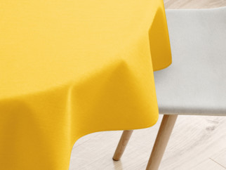 Față de masă decorativă LONETA - galben închis - rotundă