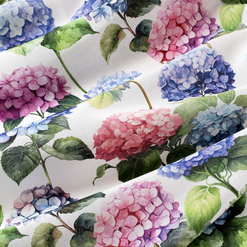 Față de masă decorativă LONETA - flori de hortensie