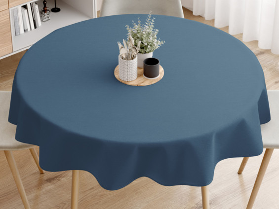 Față de masă decorativă LONETA - gri-albastru - rotundă