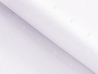 Față de masă de lux teflonată - model 095 albă cu o nuanță ușoară în violet - rotundă