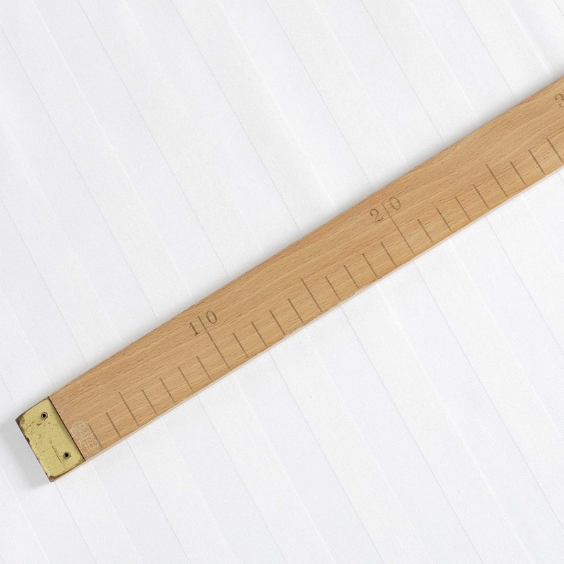 Țesătură damasc albă - Atlas Gradl model 369 - dungi 2cm