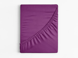 Cearceafuri de pat din bumbac cu elastic - violet