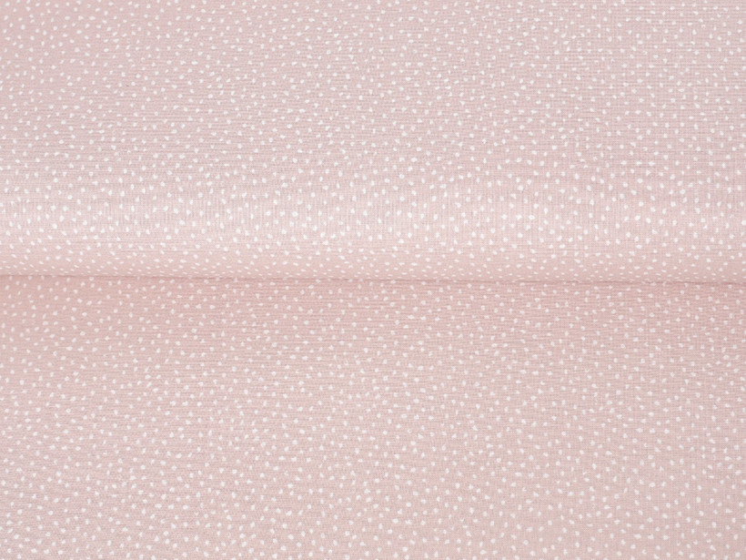 Țesătură din bumbac 100% SIMONA - forme mici albe pe roz vechi