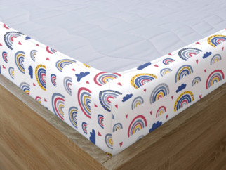 Cearceaf de pat din bumbac cu elastic - model 037