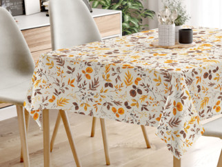 Față de masă decorativă LONETA - model 537 frunze în maro și portocaliu