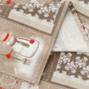 Draperie decorativă de Crăciun LONETA - pe măsură - model 348 - oameni de zăpadă