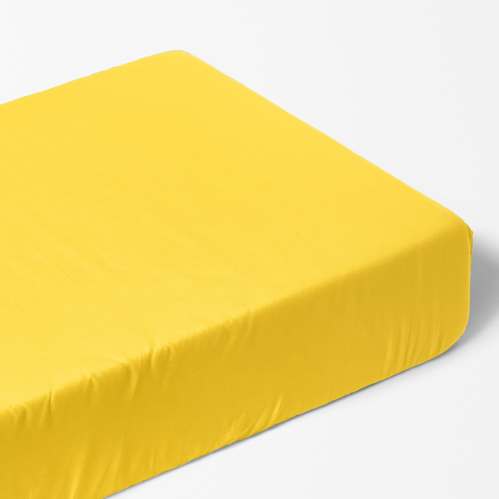 Cearceaf de pat 100% bumbac cu elastic - galben staré
