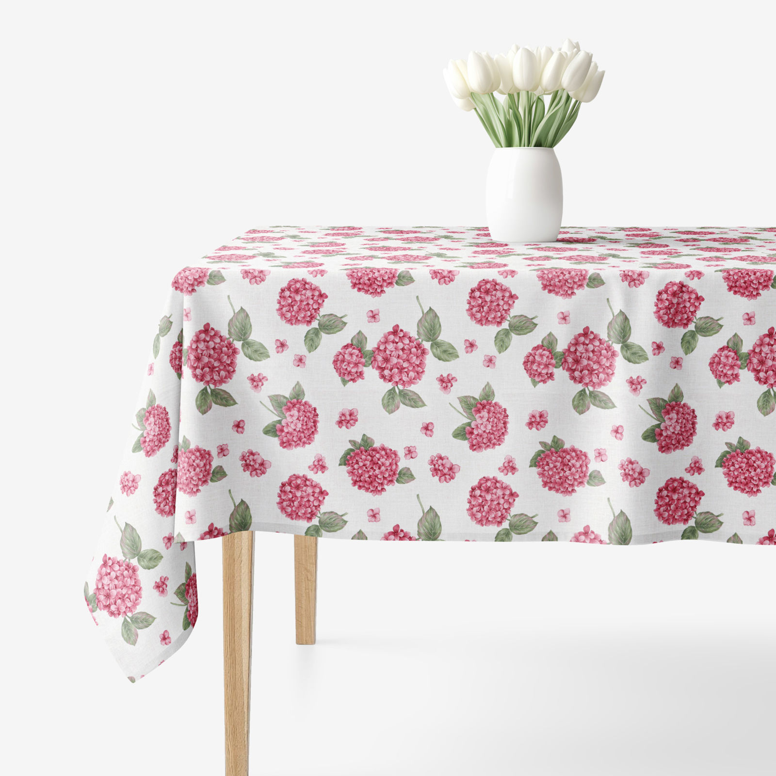 Față de masă decorativă LONETA - flori de hortensie roz