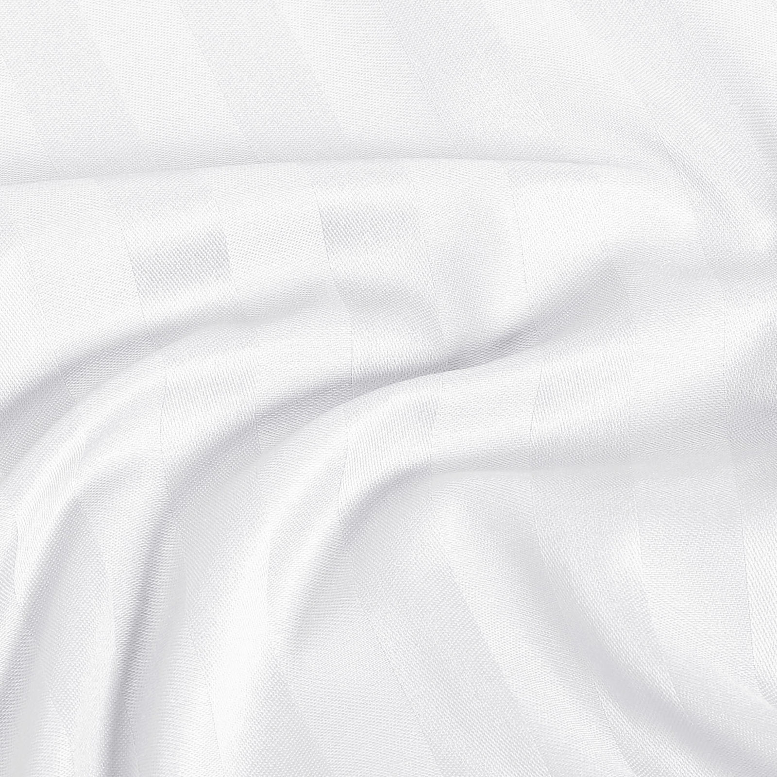 Lenjerie de pat din damasc cu dungi - alb