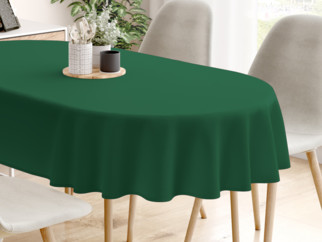 Față de masă decorativă LONETA - UNI verde închis - ovală