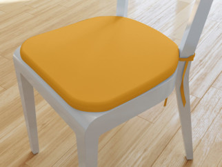 Pernă pentru scaun rotundă decorativă 39x37cm - LONETA - muştar