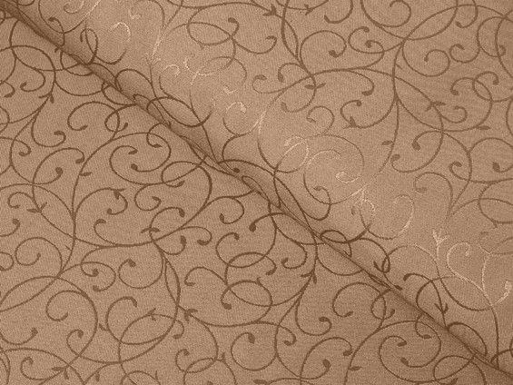 Tesătură decorativă de lux pentru fete de masa - maro desen stilou - lătime 150, 300 cm