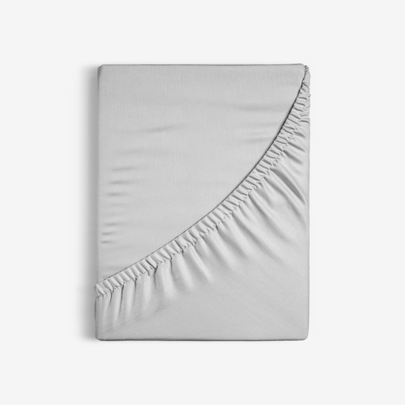 Cearceafuri de pat din bumbac cu elastic - gri deschis