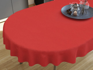 Față de masă decorativă  LONETA - roșie - ovală
