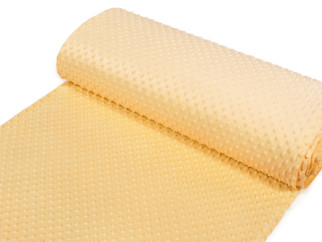 Tesături din polyester MINKY - galben deschis - lătime 150 cm
