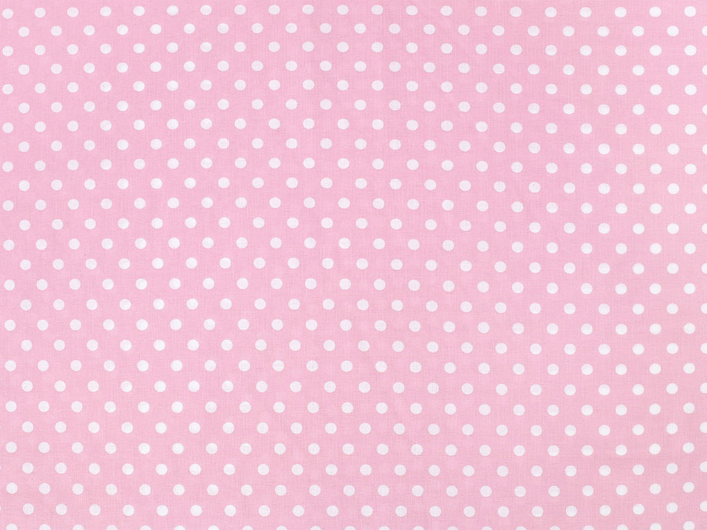 Țesătură SIMONA 100% bumbac - puncte albe pe roz