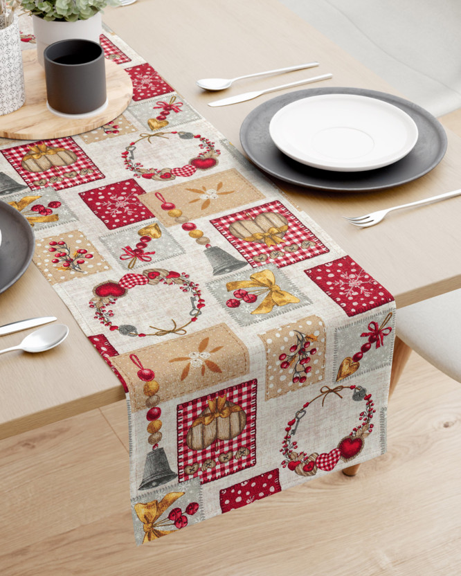 Napron de masă decorativ LONETA - decorațiuni de Crăciun patchwork