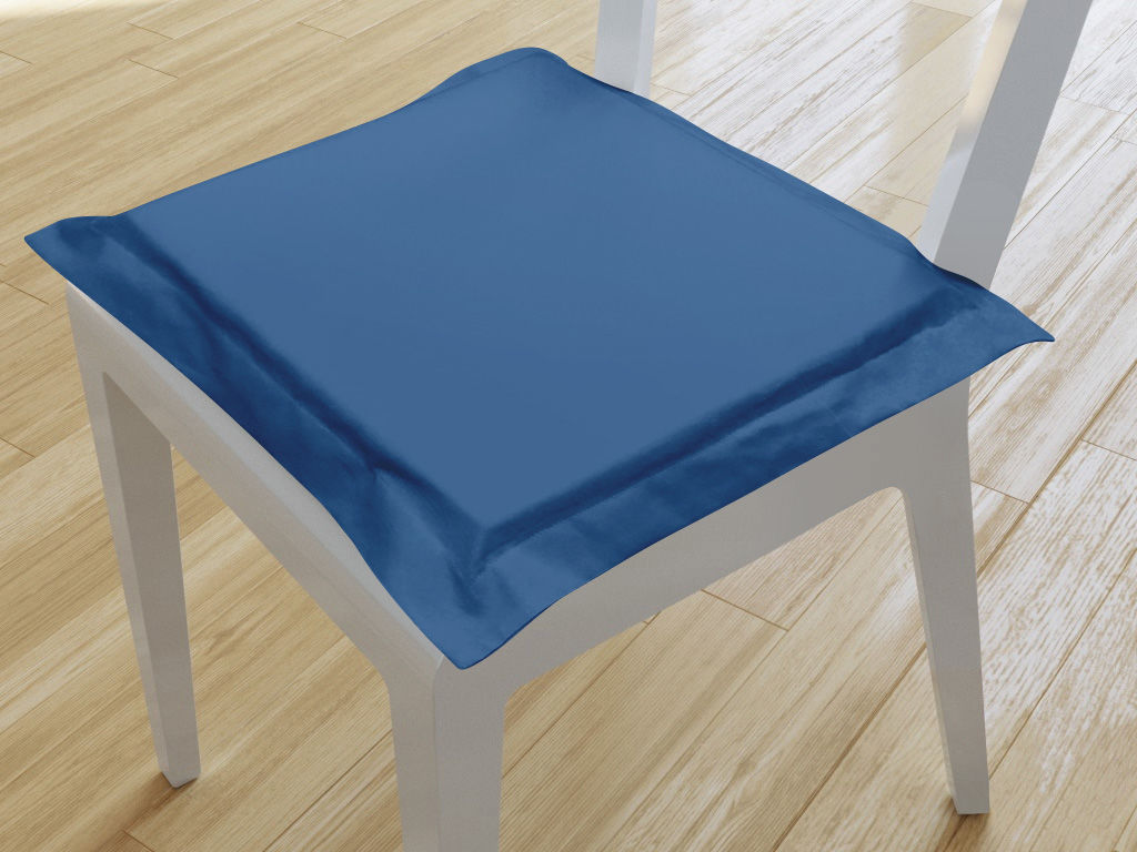 Pernă pentru scaun cu ornamente 38x38 cm - albastru regal