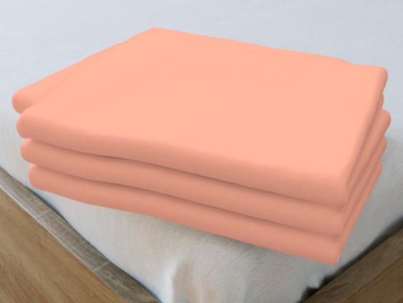 Cearceaf de pat din bumbac - prelate - culoare somon