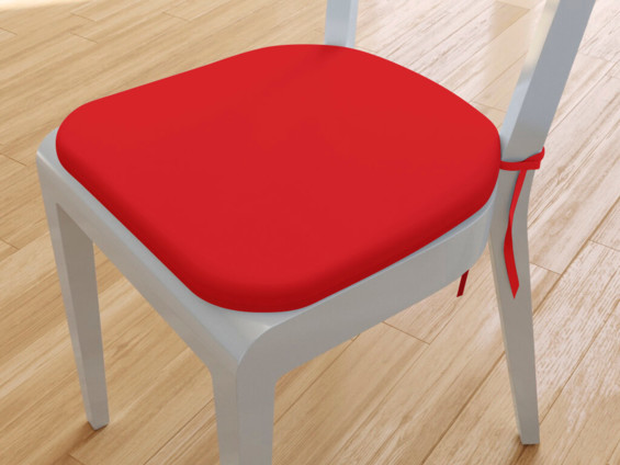 Pernă pentru scaun din bumbac colțuri rotunde 39x37cm - roșie