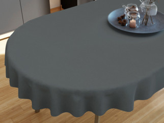 Față de masă decorativă  LONETA - antracit - ovale