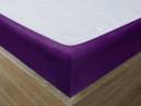 Cearceafuri de pat din jersey cu elastic - violet închis