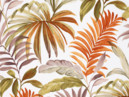 Țesătură decorativă LONETA - model 542 frunze de palmier colorate - lățime 140 cm