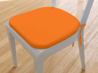 Pernă pentru scaun rotundă din bumbac 39x37cm - portocaliu