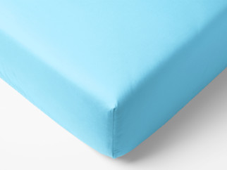 Cearceafuri de pat din bumbac cu elastic - albastru deschis