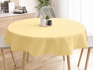Față de masă teflonată - model 100 galben deschis - rotundă