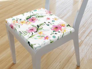 Pernă pentru scaun 38x38 cm - model 058 flori Hawaii