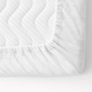 Cearceaf de pat din micropluș cu elastic - alb