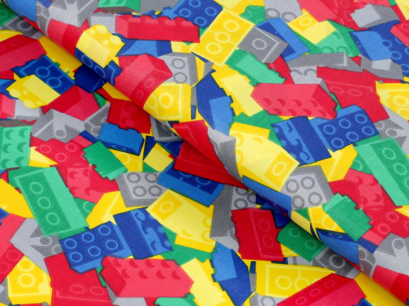 Țesătură SIMONA 100% bumbac - lego colorat