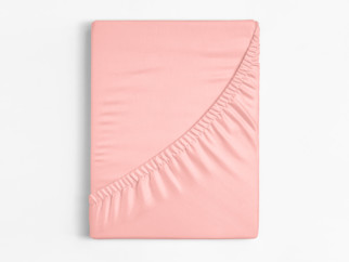 Cearceaf de pat din bumbac cu elastic - roz pastel