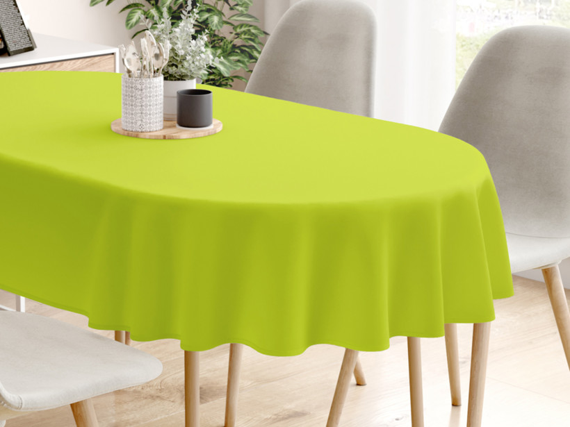 Față de masă decorativă  LONETA - verde - ovale