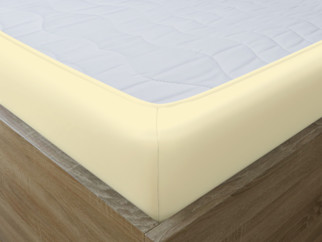 Cearceafuri de pat din bumbac cu elastic - crem