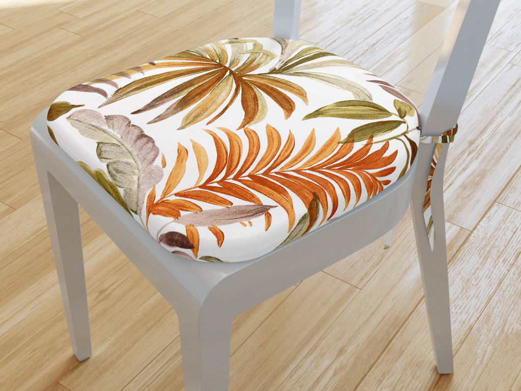 Pernă pentru scaun LONETA 39x37cm - frunze de palmier colorate